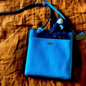 Light blue coach cross body bag